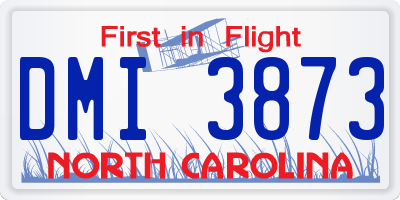 NC license plate DMI3873