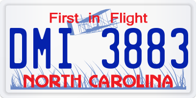 NC license plate DMI3883