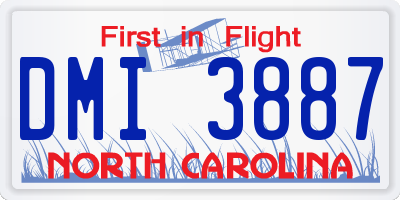NC license plate DMI3887