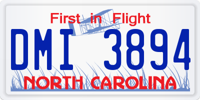 NC license plate DMI3894