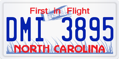 NC license plate DMI3895