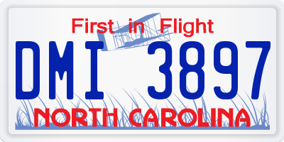 NC license plate DMI3897