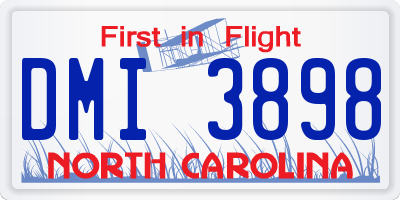 NC license plate DMI3898