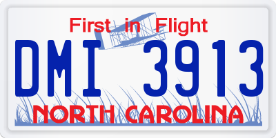 NC license plate DMI3913