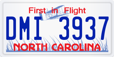 NC license plate DMI3937