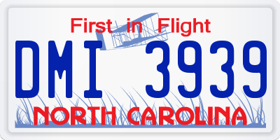 NC license plate DMI3939