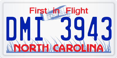 NC license plate DMI3943