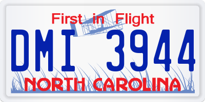 NC license plate DMI3944