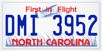 NC license plate DMI3952