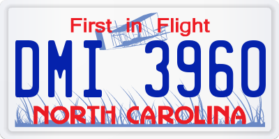 NC license plate DMI3960