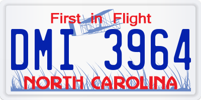 NC license plate DMI3964