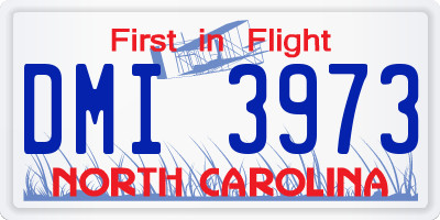 NC license plate DMI3973