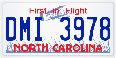 NC license plate DMI3978