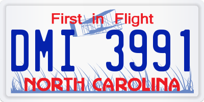NC license plate DMI3991