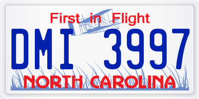NC license plate DMI3997