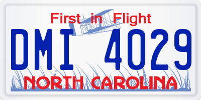 NC license plate DMI4029