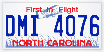 NC license plate DMI4076