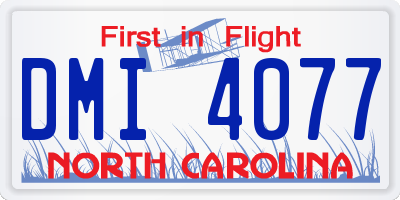 NC license plate DMI4077