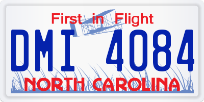 NC license plate DMI4084