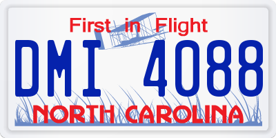 NC license plate DMI4088