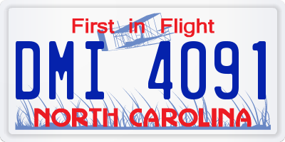 NC license plate DMI4091