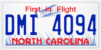 NC license plate DMI4094