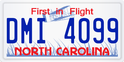 NC license plate DMI4099