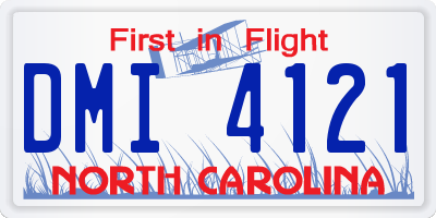NC license plate DMI4121