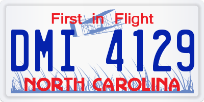 NC license plate DMI4129