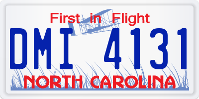 NC license plate DMI4131