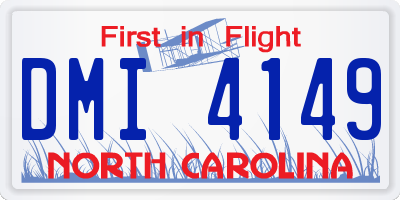 NC license plate DMI4149