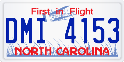 NC license plate DMI4153