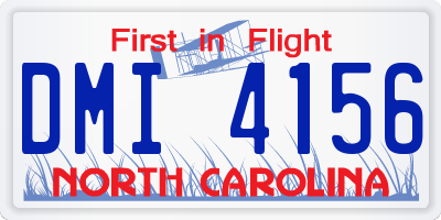 NC license plate DMI4156