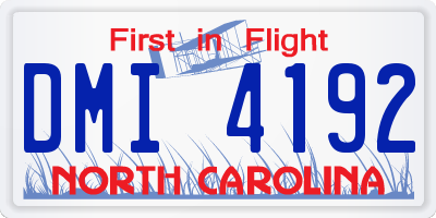 NC license plate DMI4192