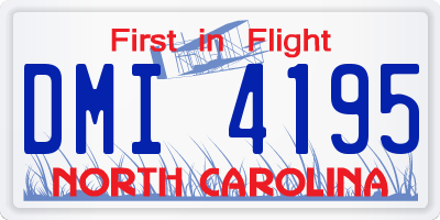 NC license plate DMI4195