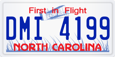 NC license plate DMI4199