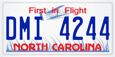 NC license plate DMI4244