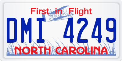 NC license plate DMI4249