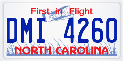 NC license plate DMI4260