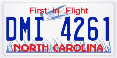 NC license plate DMI4261