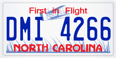 NC license plate DMI4266