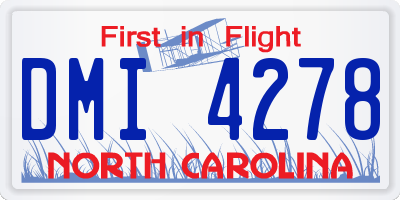 NC license plate DMI4278