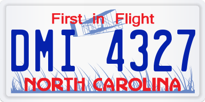 NC license plate DMI4327