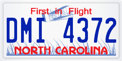 NC license plate DMI4372