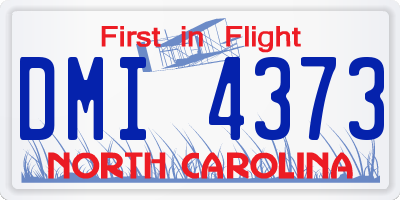 NC license plate DMI4373