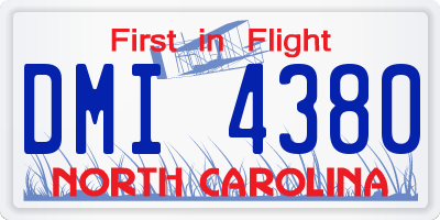 NC license plate DMI4380