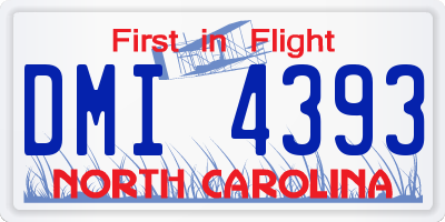NC license plate DMI4393