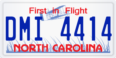 NC license plate DMI4414