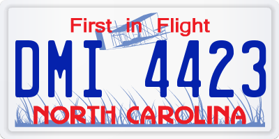 NC license plate DMI4423