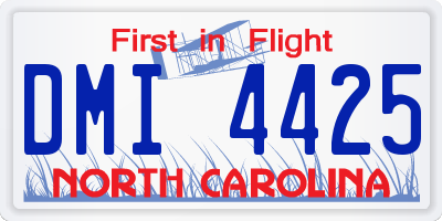 NC license plate DMI4425